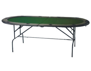 Da Vinci Imports Two Fold Oval Poker Table with Padded Rails - Fast FREE FedEx Shipping!