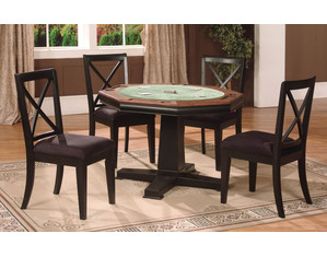 Powell Black and Warm Cherry Poker Table