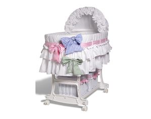 Burlington Basket 253 Bassinet with Cloth Hood and Baskets