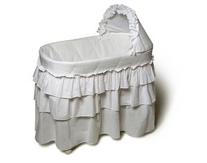 Burlington Basket Bassinet with Triple Ruffle Liner