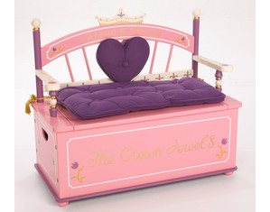 Levels of Discovery Princess Toy Box Bench - Fast FREE FedEx Shipping!