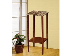 Union Square Plant Stand in Cherry with Faux Marble Top
