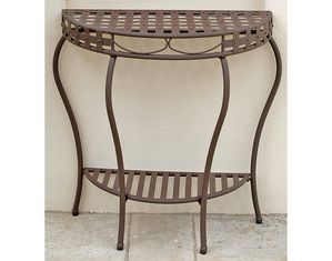 ICI Santa Fe Iron Nailhead Rectangular Plant Stand