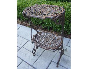 Oakland Living 2 Level Plant Stand and Table - Fast FREE FedEx Shipping!