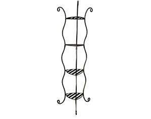 Pangaea Home and Garden Joker Four Layer Plant Stand in Black - Fast FREE FedEx Shipping!