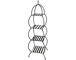Pangaea Home and Garden Victorian Iron Plant Stand in Black - Fast FREE FedEx Shipping!