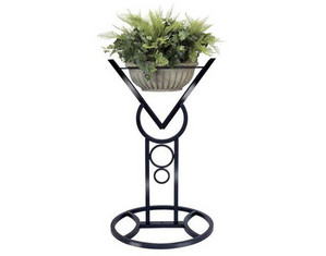 Century V Gray Speckle Plant Stand - Fast FREE FedEx Shipping!