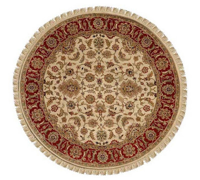 Dark ivory and red - Round