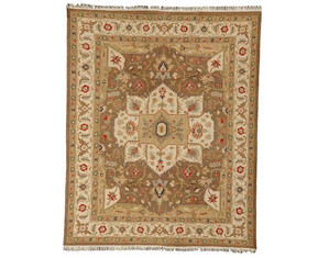 Jaipur Jaimak 12 Coca Brown and Light Gold Area Rug