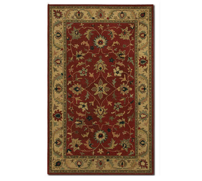 Antique Sarouk - Claret Warm Beige