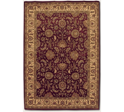 Antique Ispaghan - Burgundy and Camel