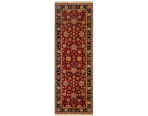 Jaipur Atlantis Shiva Red and Ebony Rug Runner