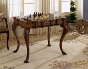 Butler Ripple Carved Game Table with Swan Neck Legs (464070)