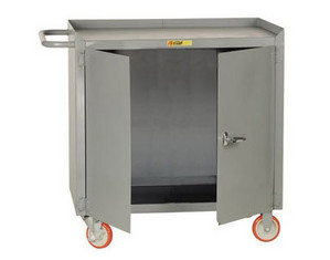 Little Giant Mobile Bench Cabinet with Locking Doors