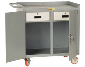 Little Giant Mobile Cabinet with 2 Doors and 2 Drawers Workbench