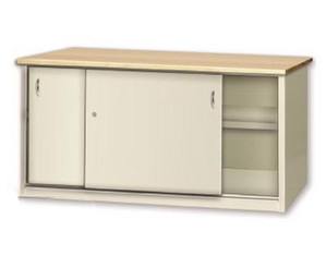 Pucel-Grizzly CS-CW Series Basic Unit Workbench with Shelf and Sliding Doors