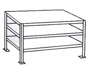 Pucel-Grizzly HS Series 3 Shelves Extra Heavy Duty Worktable