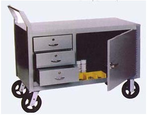 Pucel-Grizzly Mobile 3-Drawer Door Cabinet Workbench
