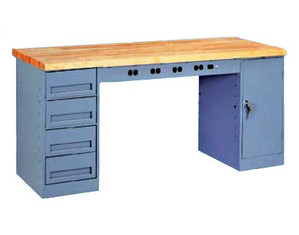 Tennsco Electronic Workbench with 2 Modular Drawer Unit