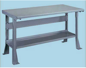 Tennsco Plastic Laminate Top Workbench with Shelf