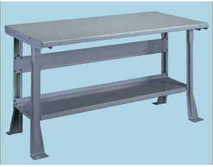 Tennsco Steel Top Workbench with Shelf
