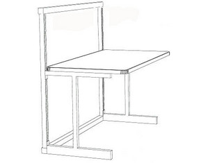 Production Basics C Leg Series Stand Alone ESD Workstation with Tall Frame
