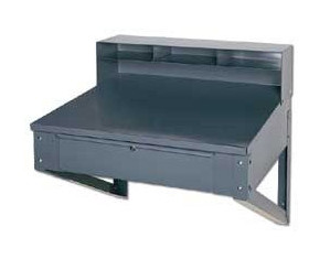 Heinrich Brothers Wall Mounted Shop Desk Steel Top - FREE Inside Delivery!