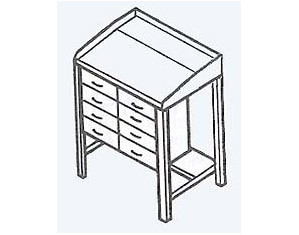 Pucel-Grizzly Standing Shop Desk with Casters