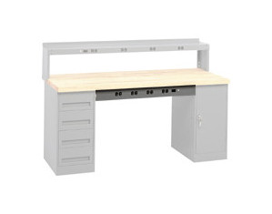Tennsco Electronic Outlet Panel with 2 Modular Units