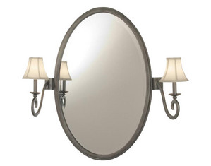Kalco Lighting Santa Barbara Mirror with 2 Light and Skill Bell