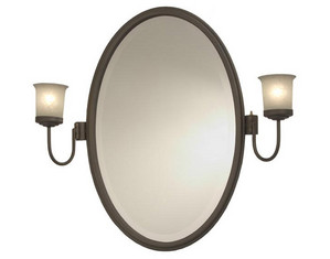 Kalco Lighting Santa Barbara Mirror with 2 Light and White Alabaster - Fast FREE FedEx Shipping!