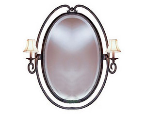 Kalco Lighting Santa Barbara Mirror with 2 Light Hard Wired - Fast FREE FedEx Shipping!