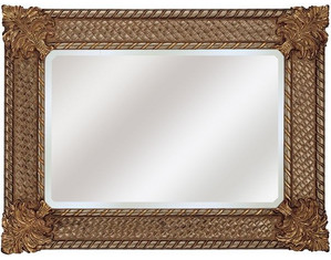 Paragon Picture Gallery Aged Gold Weave Beveled Decorative Wall Mirror - Fast FREE FedEx Shipping!