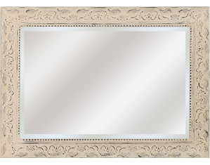 Paragon Picture Gallery Aged Ivory Embellished Beveled Decorative Wall Mirror - Fast FREE FedEx Shipping!