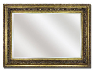 Paragon Picture Gallery Antique Gold Embossed Beveled Decorative Wall Mirror