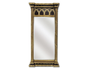 Paragon Picture Gallery Black or Gold Gothic Beveled Decorative Wall Mirror