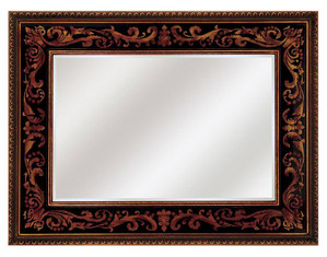 Paragon Picture Gallery Black or Gold Medieval Beveled Decorative Wall Mirror
