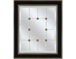 Paragon Picture Gallery Black or Silver Tuxedo Beveled Decorative Wall Mirror