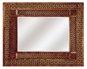 Paragon Picture Gallery Bronze Mosaic Beveled Decorative Wall Mirror