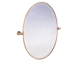 Afina Radiance Gear Tilt Oval Framed Decorative Bathroom Mirror