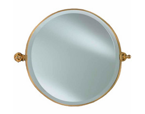 Afina Radiance Gear Tilt Round Framed Decorative Bathroom Mirror