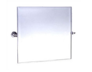 Afina Radiance Gear Tilt Square Framed Decorative Bathroom Mirror