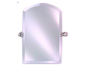 Afina Radiance Tilt Arch Top Frameless Decorative Bathroom Mirror