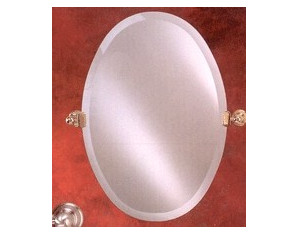 Afina Radiance Tilt Oval Frameless Decorative Bathroom Mirror