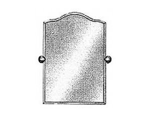 Afina Radiance Tilt Scallop Top Frameless Decorative Bathroom Mirror