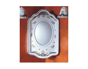 Herbeau Neptune Corner Pedestal Sink Mirror - FREE Inside Delivery!