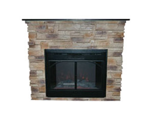 UniFlame Electric Fireplace with Stone Surround - Fast FREE FedEx Shipping!