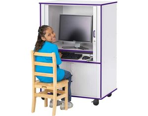 Jonti-Craft Rainbow Accent Kid's Computer Cabinet