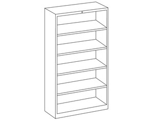 Tennsco 5 Level Fixed Shelf Lateral File Cabinet - FREE Inside Delivery!