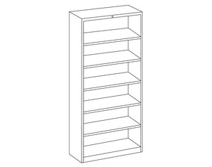 Tennsco 6 Level Fixed Shelf Lateral File Cabinet - FREE Inside Delivery!